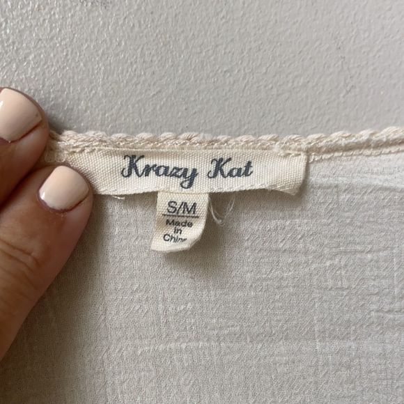 Krazy Kat Cream Lace Trimmed Cover-Up - Picture 2 of 6